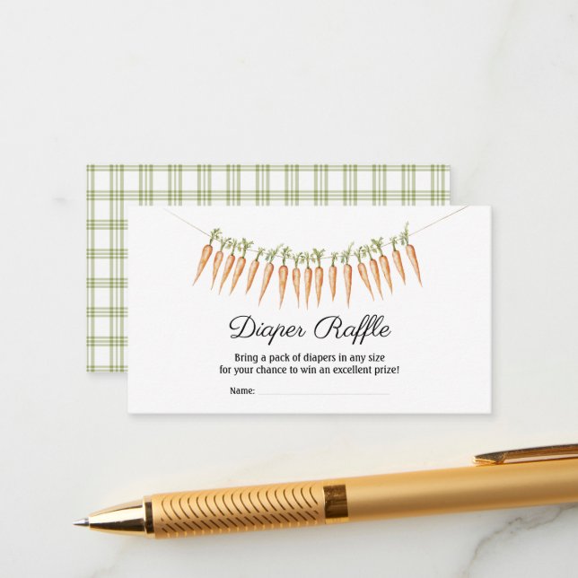 Farmers Market Baby Locally Grown Baby Shower  Enclosure Card (Front/Back In Situ)