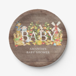 Farmers Market Baby Shower 7" Plate