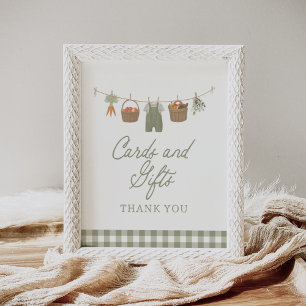 Farmers Market Baby Shower Cards and Gifts Sign