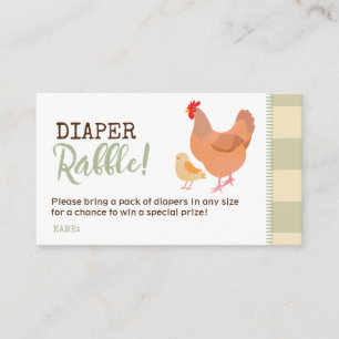 Farmers Market Baby Shower Diaper Raffle Card