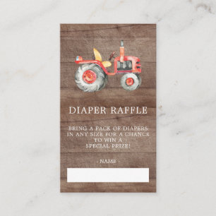 Farmers Market Baby Shower Diaper Raffle Ticket Enclosure Card