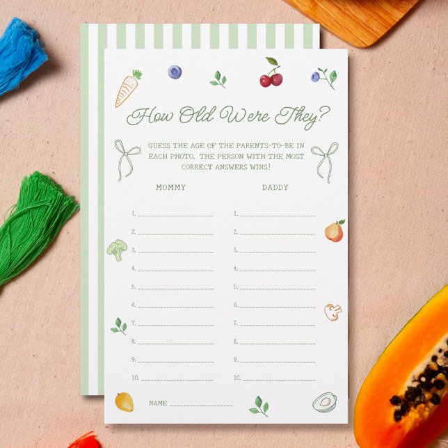 Farmers Market Baby Shower Guess the Age Game (Creator Uploaded)