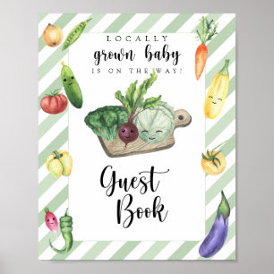 farmers market baby shower - guest book