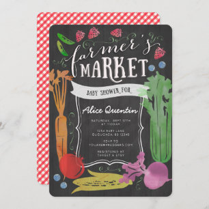 Farmers Market Baby Shower Invitation