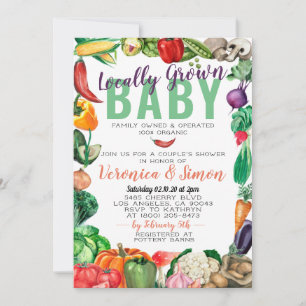 Farmer's Market Baby Shower Invitation