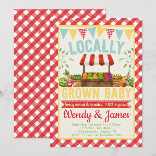 Farmers Market Baby Shower Invitation Invite