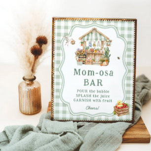Farmers Market Baby Shower Mom-osa Bar Poster