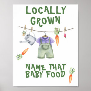 farmers market baby shower - name that baby food poster
