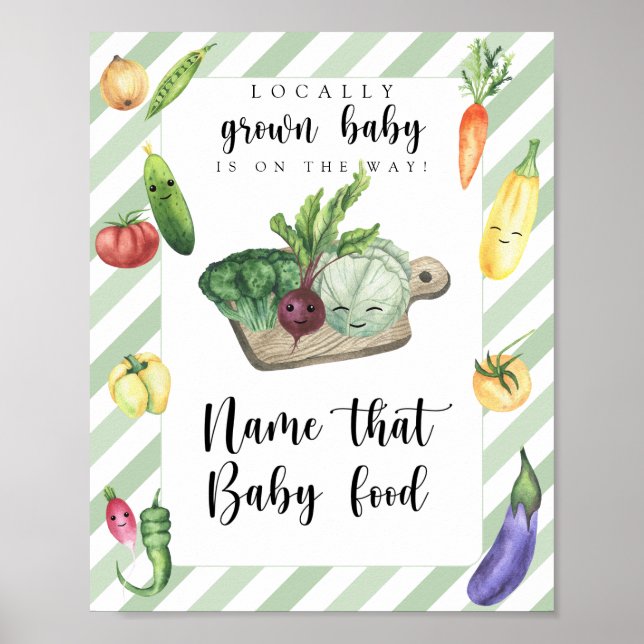 farmers market baby shower - name that baby food poster (Front)
