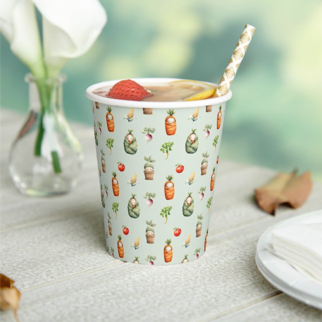 Farmer's Market Baby Shower Paper Cup Vegetables (Insitu)