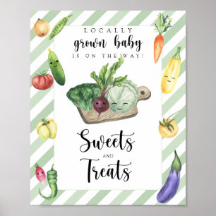 farmers market baby shower - sweets and treats poster
