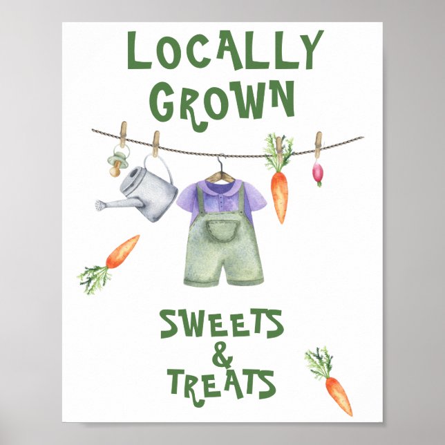 farmers market baby shower - sweets and treats poster (Front)