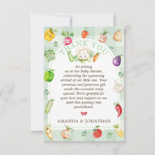 Farmers Market Baby Shower Thank You Card