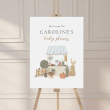Farmer's Market Baby Shower Welcome Poster