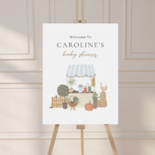 Farmers Market Baby Shower Welcome Poster