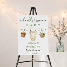 Farmers Market Baby Shower Welcome Sign