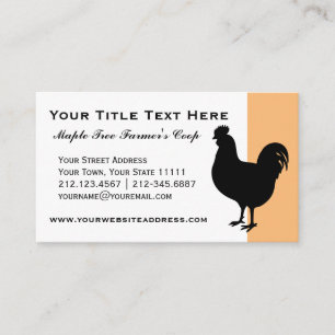 Farmer's Market Backyard Chicken Classic Country Business Card
