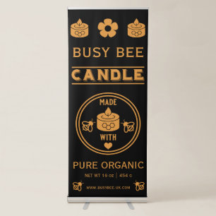 Farmers Market Beeswax Candle Retractable Banner