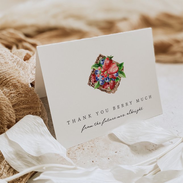 Farmers Market "Berry Much" Bridal Shower Thank You Card (Creator Uploaded)