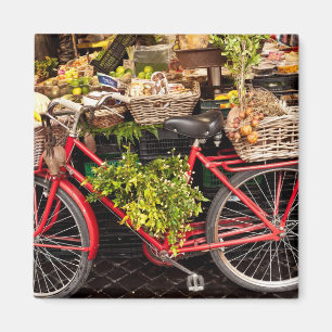 Farmers Market Bicycle Magnet