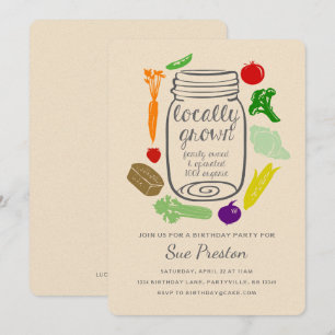 Farmers Market Birthday Invitation