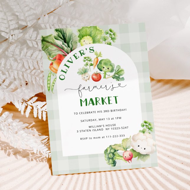 Farmers market birthday invitation. Locally grown Invitation (Creator Uploaded)