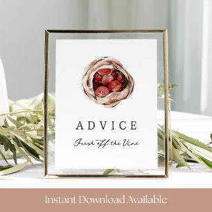 Farmers Market Bridal Shower Advice Sign