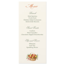 Farmers Market Bridal Shower Brunch Menu