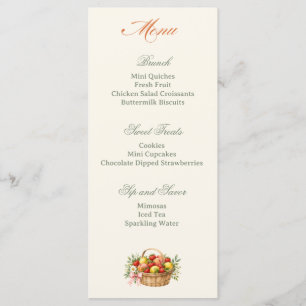 Farmers Market Bridal Shower Brunch Menu