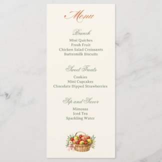 Farmers Market Bridal Shower Brunch Menu