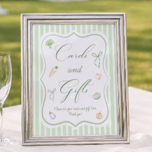 Farmers Market Bridal Shower Cards & Gifts Poster