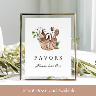 Farmers Market Bridal Shower Favour Table Sign