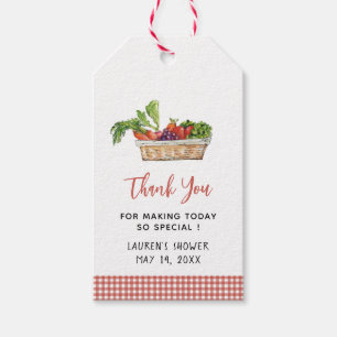 Farmers market Bridal shower Favour Tags