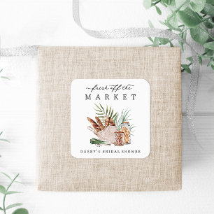 Farmers Market Bridal Shower Square Sticker