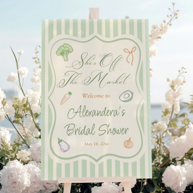 Farmers Market Bridal Shower Welcome  Acrylic Sign (Creator Uploaded)