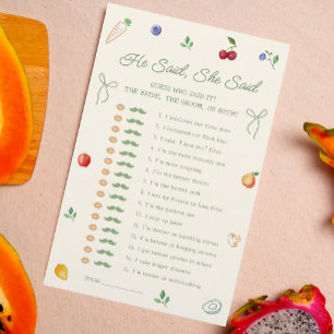 Farmers Market Bridal Shower Who Said Game