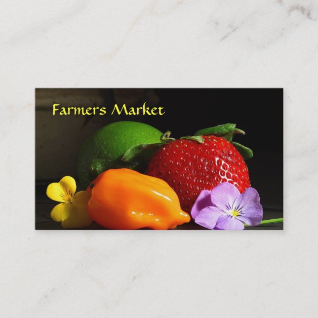 Farmers Market Business Card Template (Front)