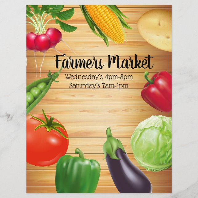 Farmers Market Business Promotional Flyer (Front)