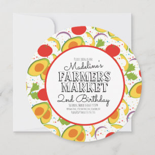 Farmers Market Carrots Vegetables Pattern Thank You Card