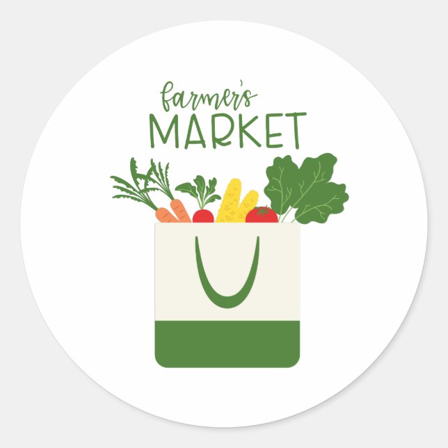 Farmers Market Classic Round Sticker (Front)