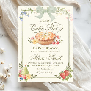 Farmer's Market Cutie Pie On The Way Baby Shower Invitation