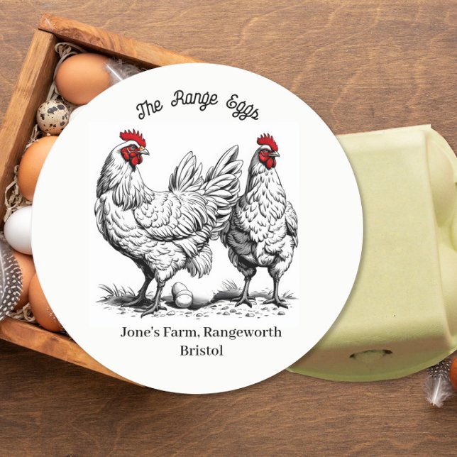 farmers market egg box Label  free range (Creator Uploaded)