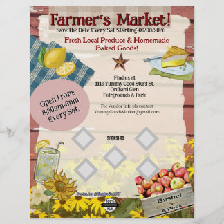 Farmer's Market Event Flyers (No AI) Custom Letterhead