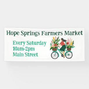 Farmers Market Farm Stand Hand-drawn CUSTOM Banner