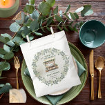 Farmer's Market Farm Stand Welcome Bridal Shower Favour Bags<br><div class="desc">Beautiful forest and sage green eucalyptus and boutique "She's Fresh Off the Market" Farmer's Market Bridal Shower design.  Rustic aged-look front background combined with the greenery laden wood stand and the surrounding overhanging eucalyptus is reminiscent of an open air Italian or country marketplace.</div>