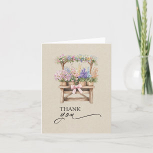 Farmers Market Floral Bridal Shower Thank You Card
