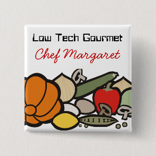 farmers market food chef catering wearable button