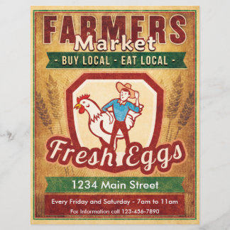 Farmers Market Fresh Eggs Flyer