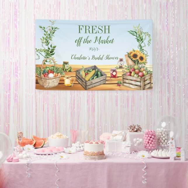 Farmers Market, Fresh off the Market Bridal Shower Banner (Party)