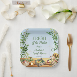 Farmers Market, Fresh off the Market Bridal Shower Paper Plate